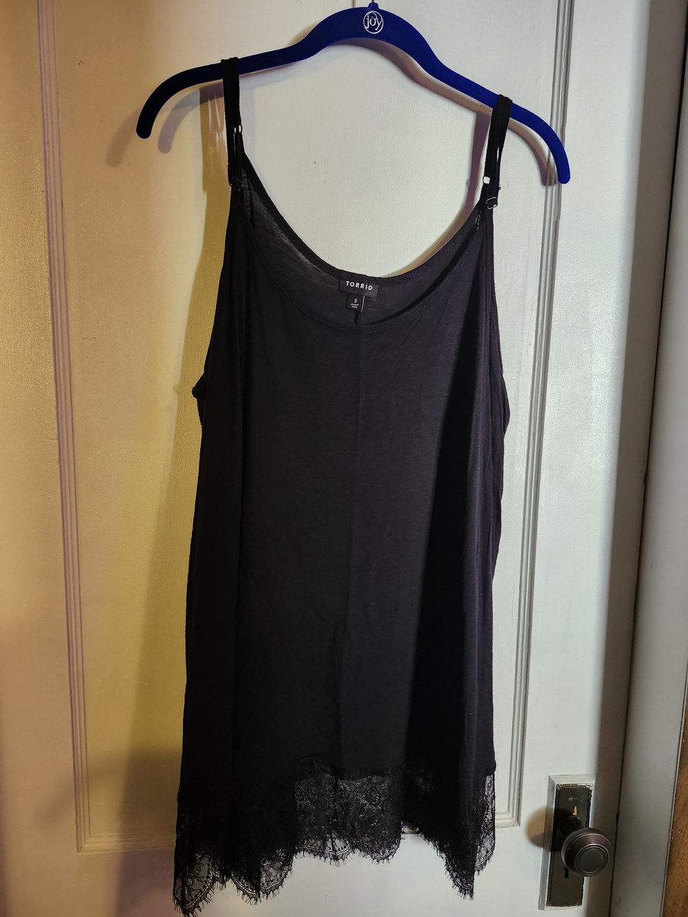 torrid Black Lace-Hem Adjustable Cami